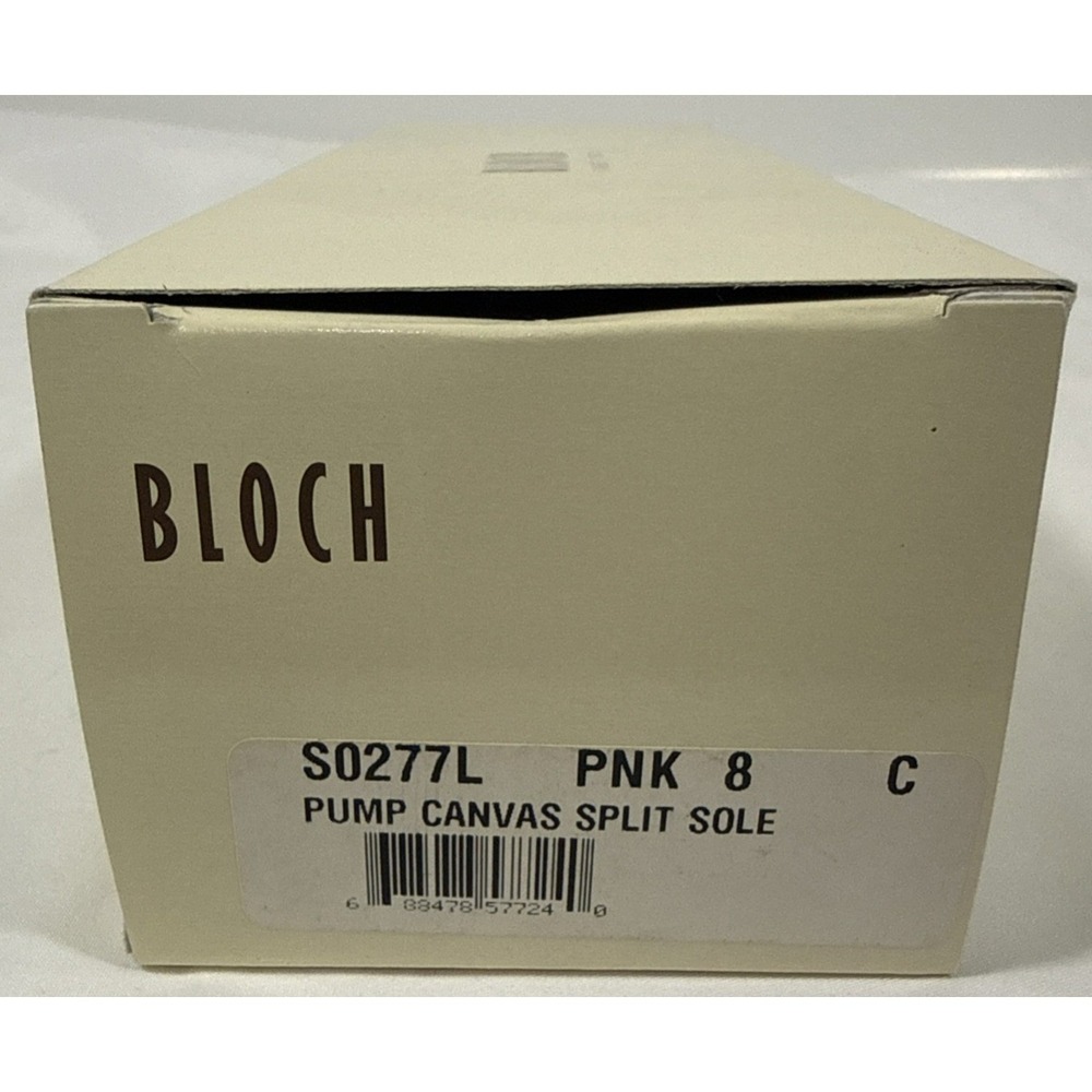 Bloch S0277L Pump Canvas Ballet Shoes Women 8 Pink Split Sole Dance Flats